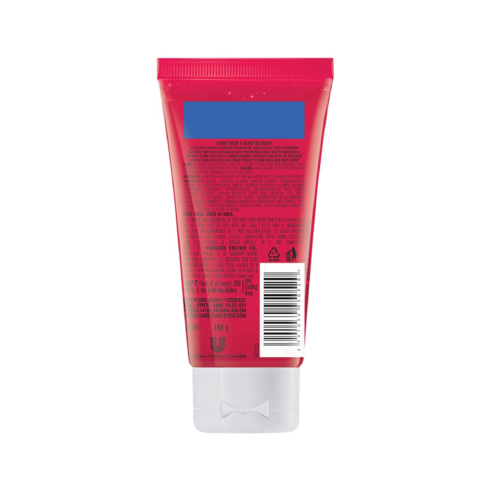 Lakme Blush & Glow Hydrating Strawberry Facewash, with Vitamin C Serum – view 2