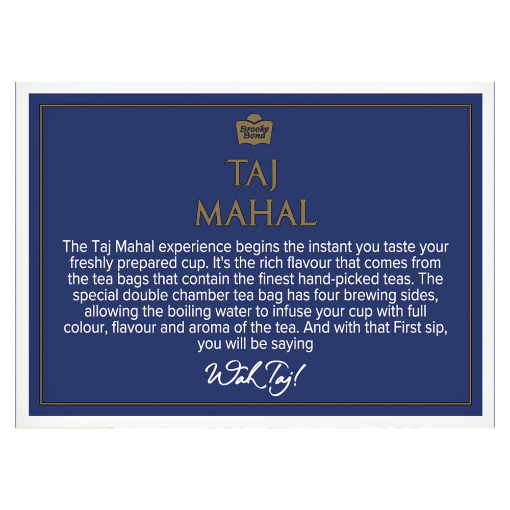 Taj Mahal Brooke Bond, 25 Tea Bags, 25 Grams, Vegetarian – view 7