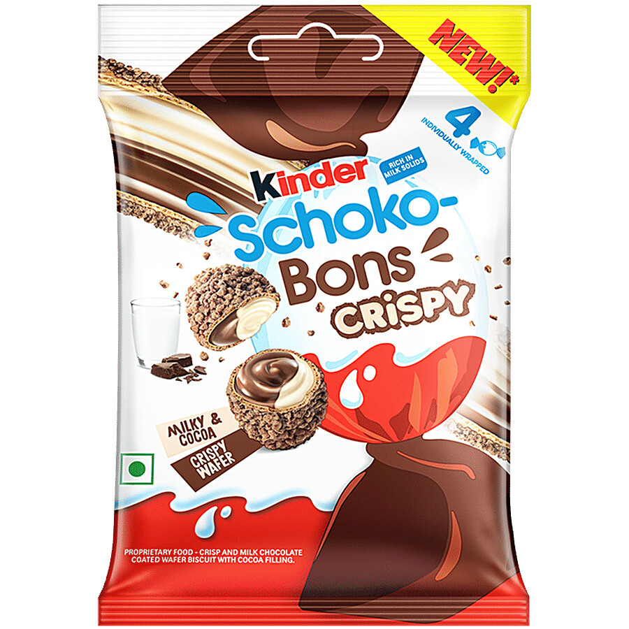 Mini individually wrapped Kinder Schoko Bons Crispy chocolate pouch pack