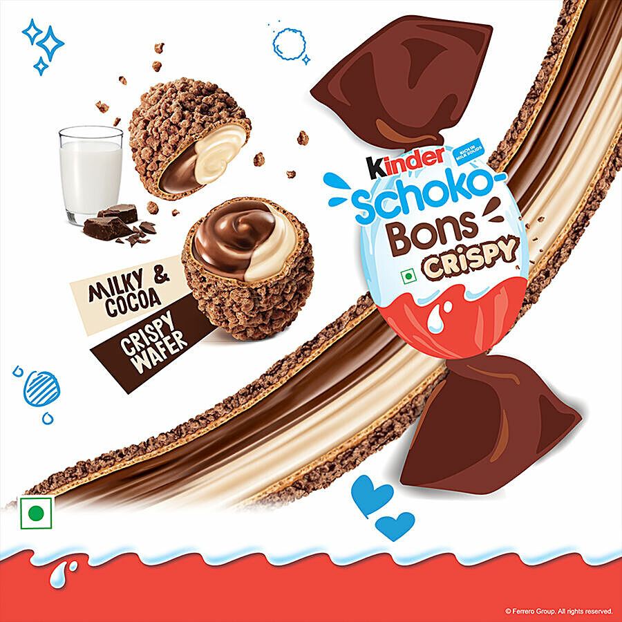 Kinder Schoko Bons Crispy - Milky & Cocoa, Crispy Wafer 22.4 g – view 7