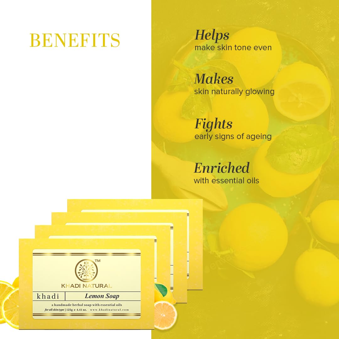 Khadi Natural Lemon Soap 125g – view 2