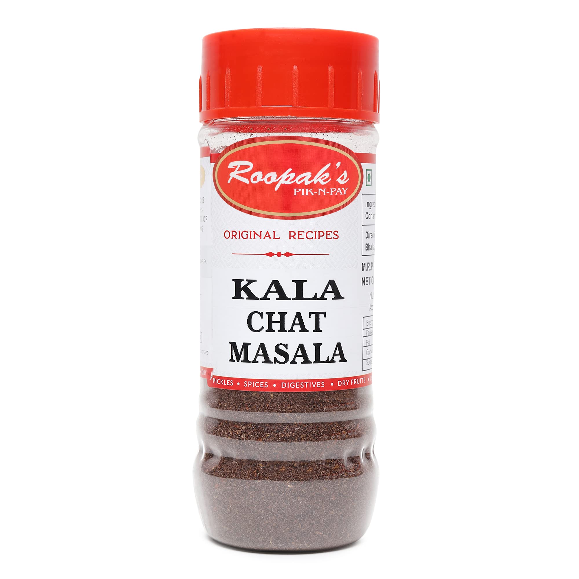 Roopak's Kala Chat Masala powder seasoning 100g retail bag