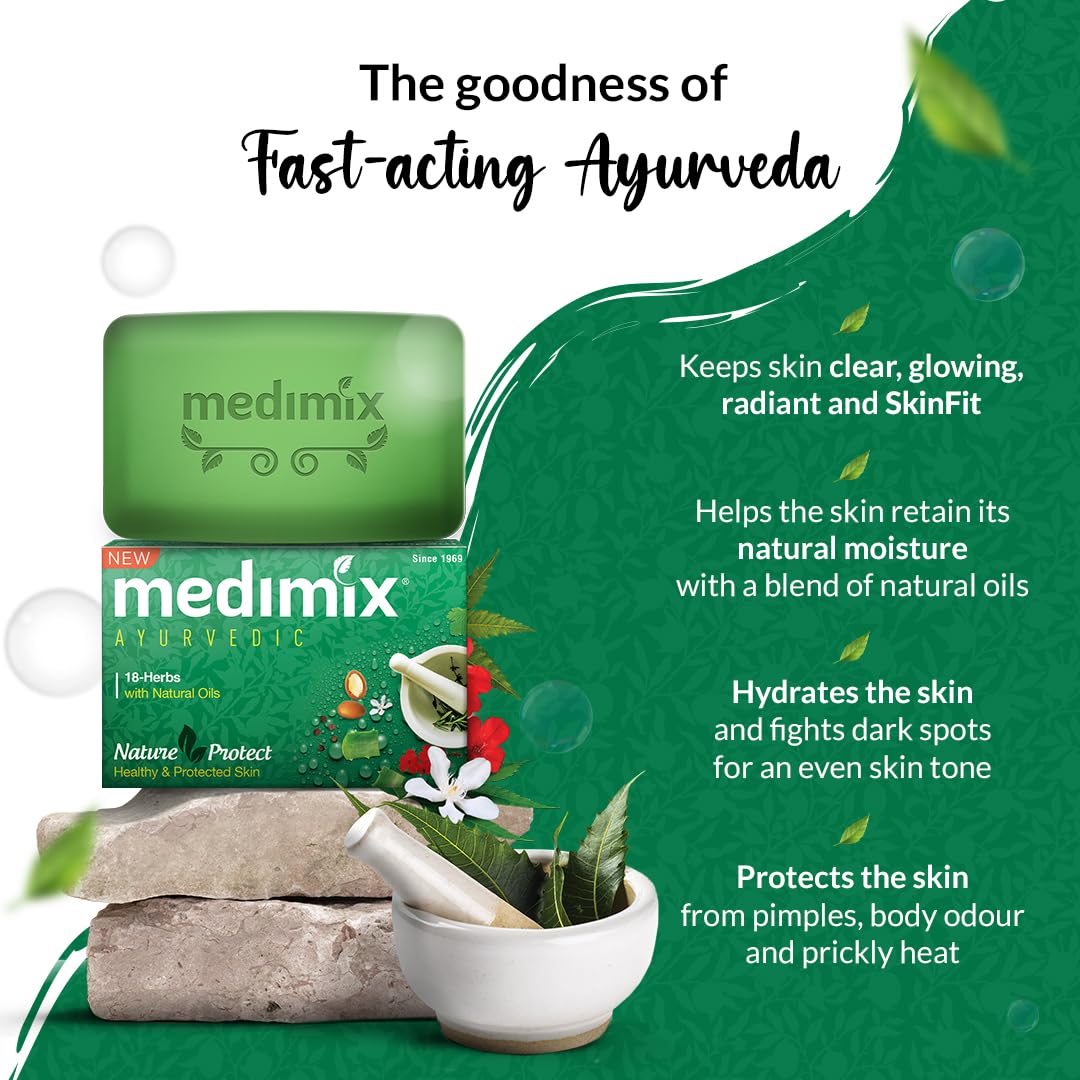 Medimix Ayurvedic Classic 18 Herbs Bathing Soap 125g (Buy 4 Get 1 EXTRA Combo Pack) – view 4
