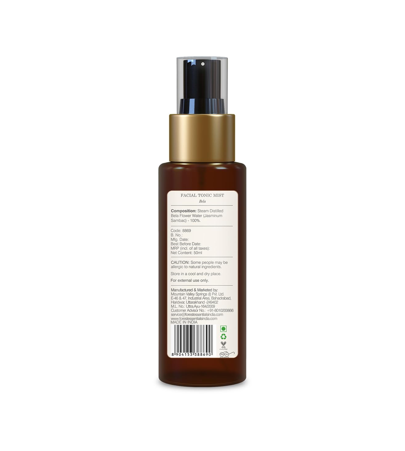 Forest Essentials Facial Tonic Mist with Bela – view 5