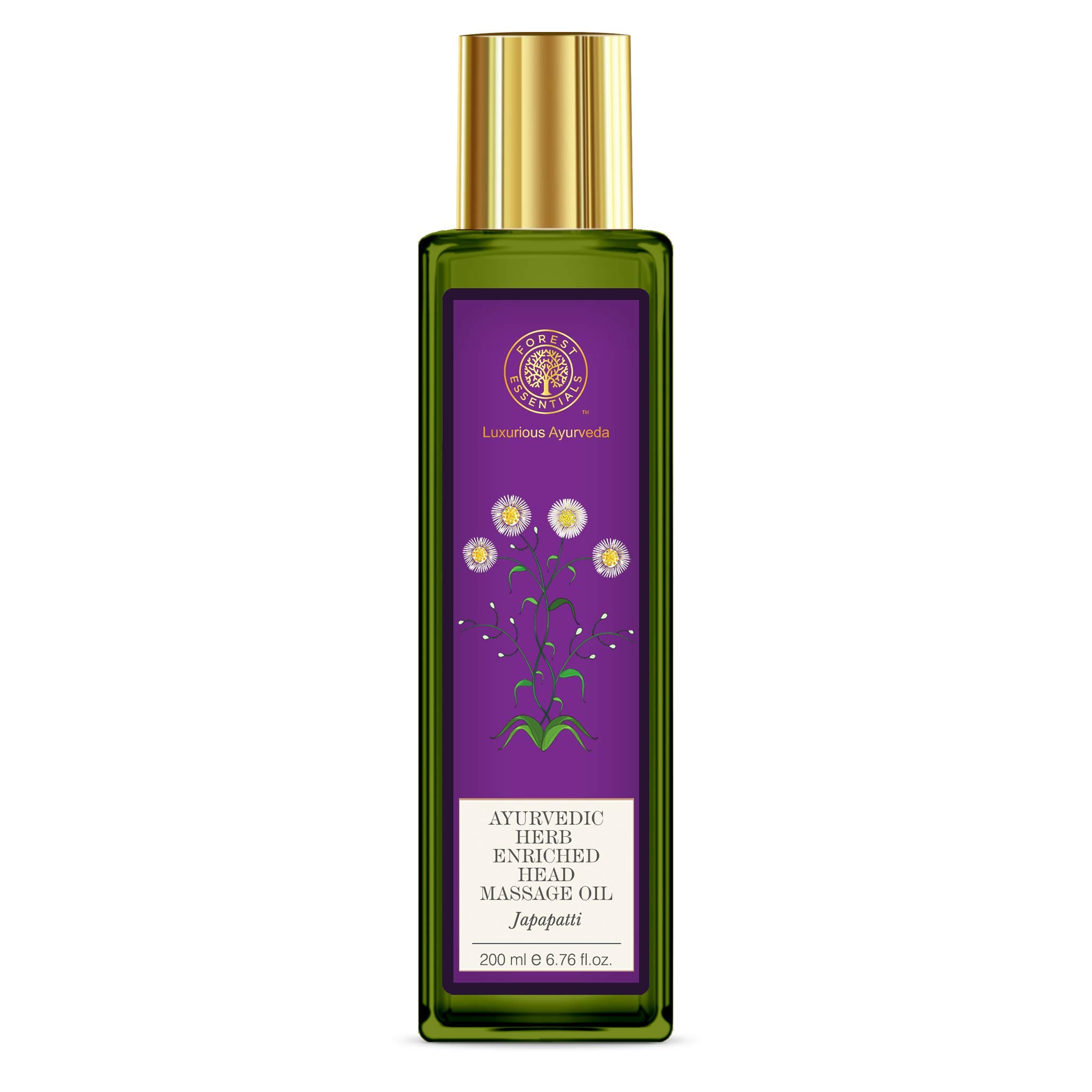 Forest Essentials Hair Conditioner,Hair Cleanser Japapatti and Brahmi, 50ml & FE Ayurvedic Herb Enriched Head Massage Oil Japapatti 200 ml – view 4