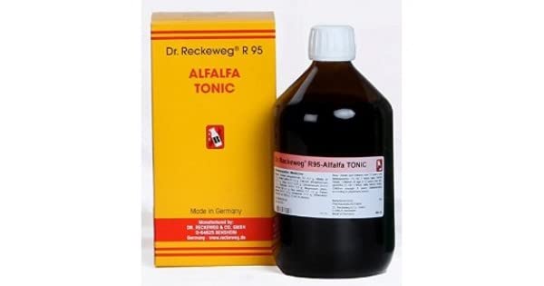 Front view of Dr Reckeweg Alfalfa Tonic 250 ml bottle