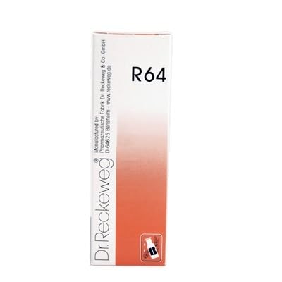 Front view of Dr. Reckeweg R64 Drop 22 ml bottle