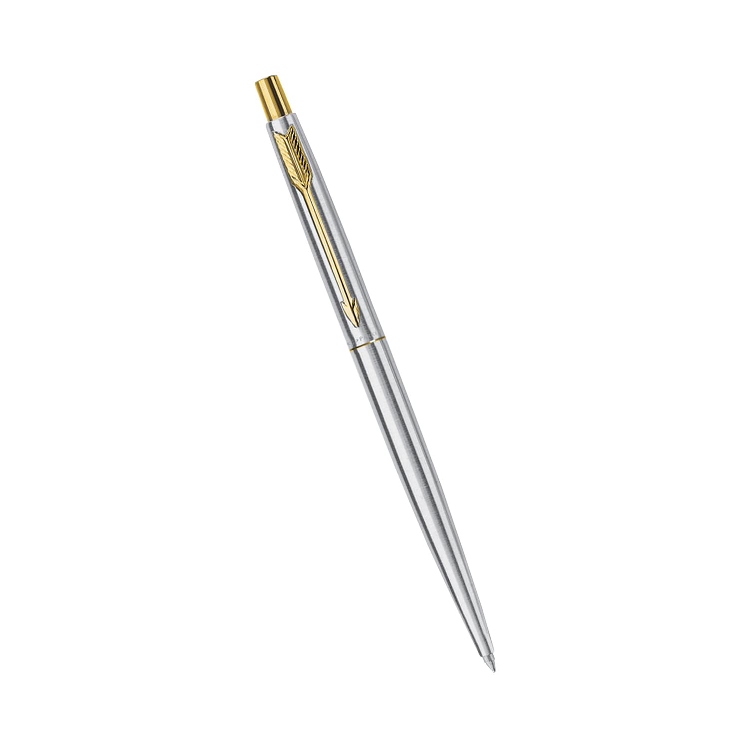 Parker Classic Stainless Steel Gold Trim Ball Pen – view 3