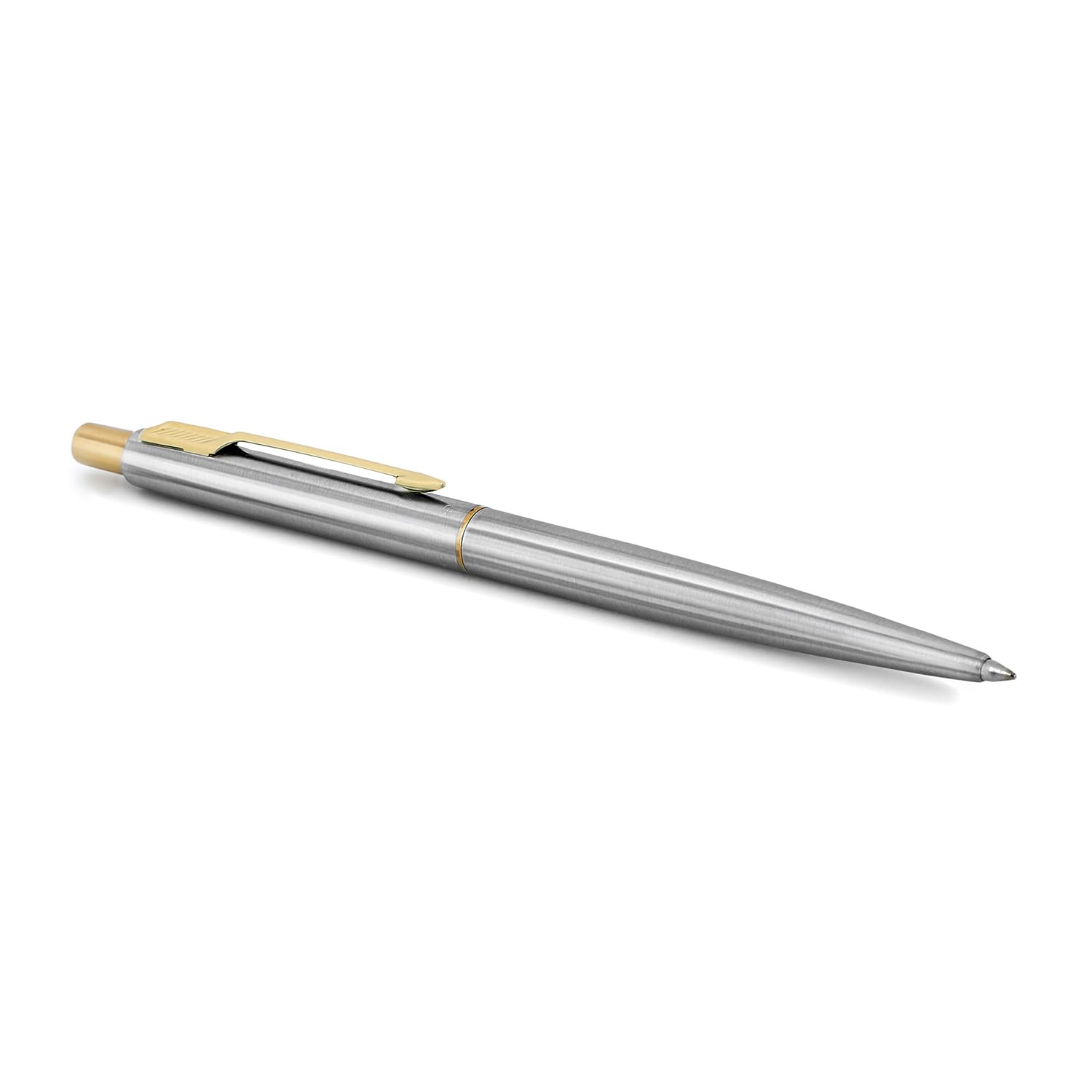 Parker Classic Stainless Steel Gold Trim Ball Pen – view 4