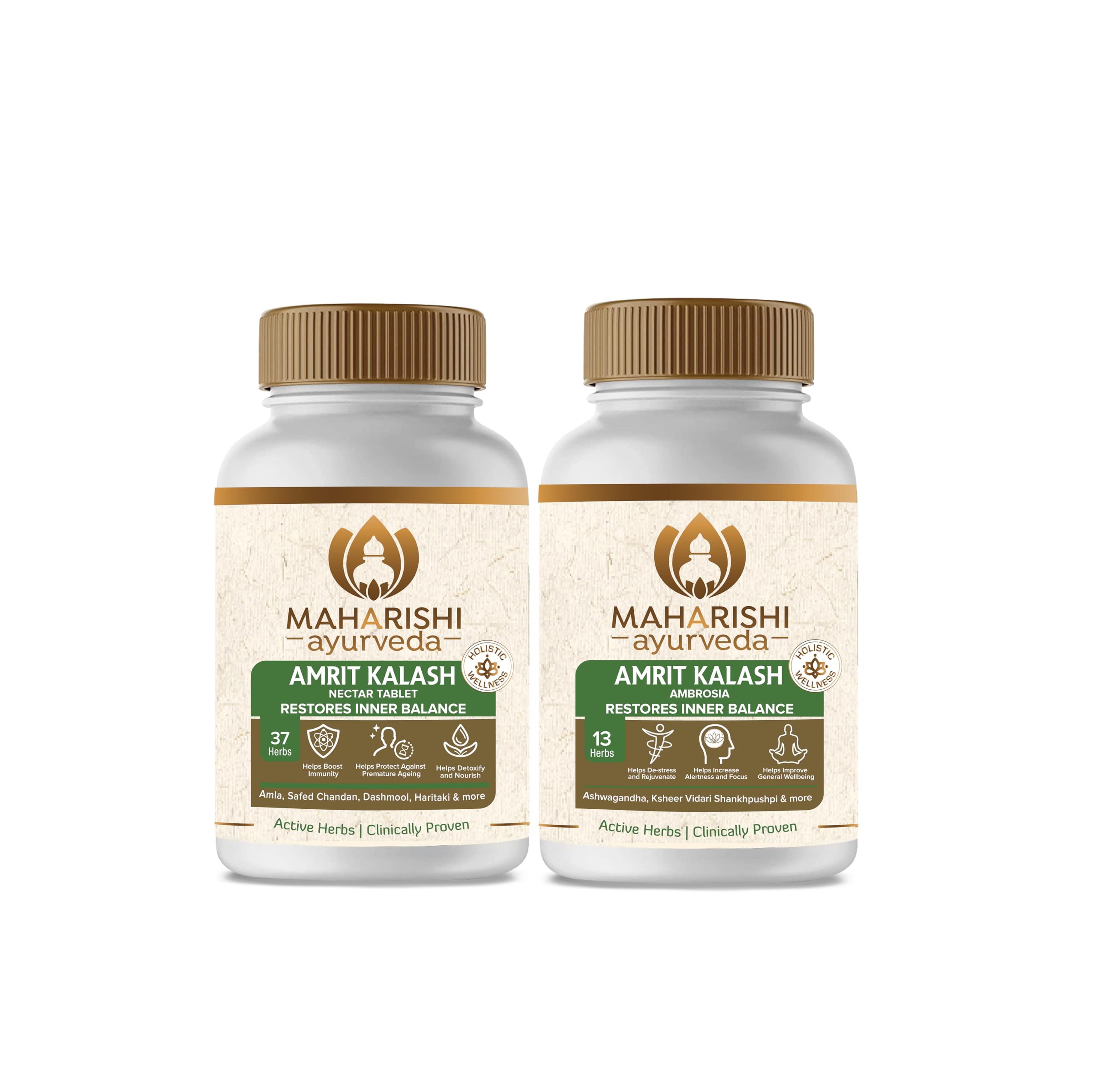 Sugar free Amrit Kalash Ambrosia and Nectar tablets by Maharishi Ayurveda