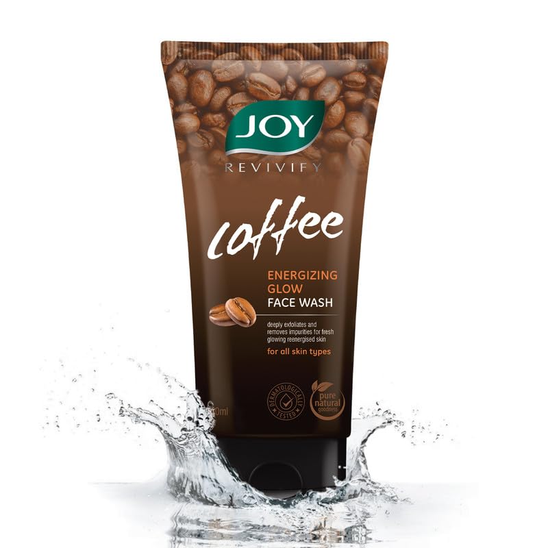 Joy exfoliating coffee face wash tube 150ml for all skin types