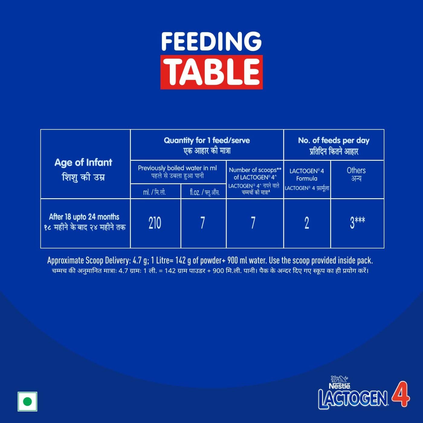 Lactogen Nestlé Lactogen 4 Follow-Up Formula Powder - After 18 Months Upto 24 Months, Stage 4, 400G Bag-In-Box Pack, Infant – view 4