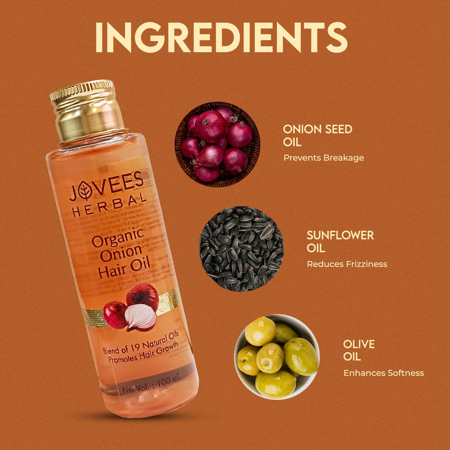 Organic Onion Hair Oil- 100ml – view 5