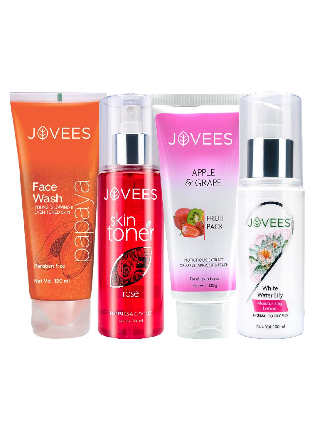 Jovees face care set with papaya wash and rose toner