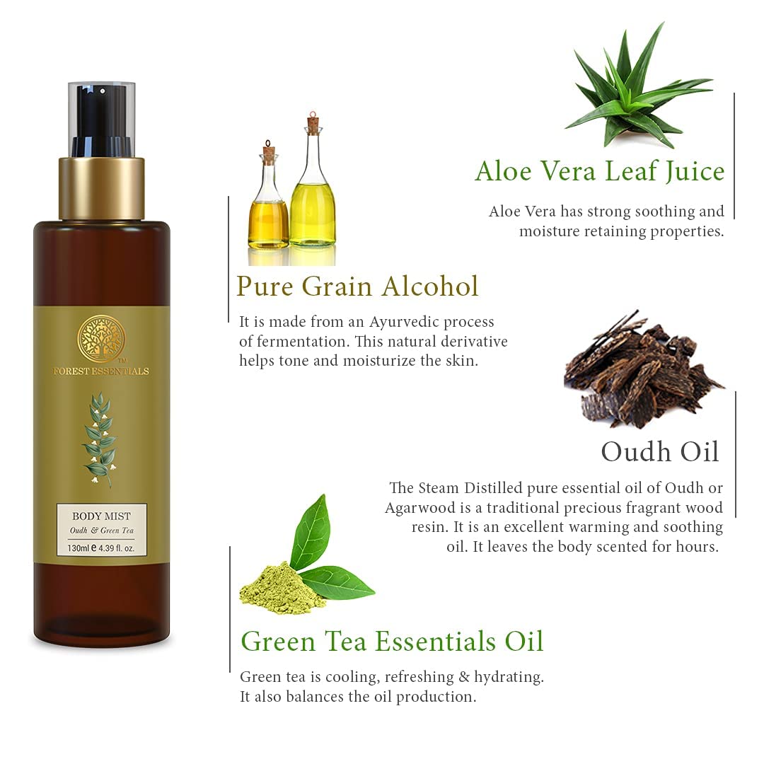 Forest Essentials Body Mist Oudh & Green Tea – view 6
