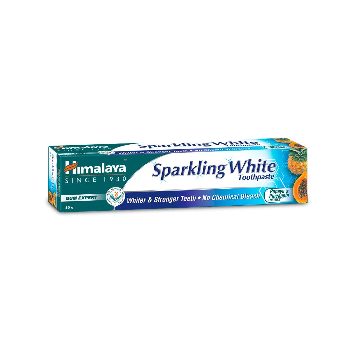 Himalaya whitening toothpaste tube for sparkling white daily brushing