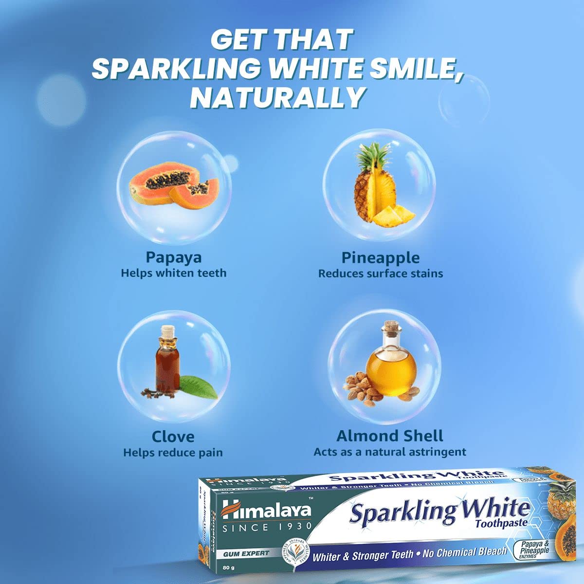 Himalaya Herbals Sparkling Whitening Toothpaste 150g – view 4