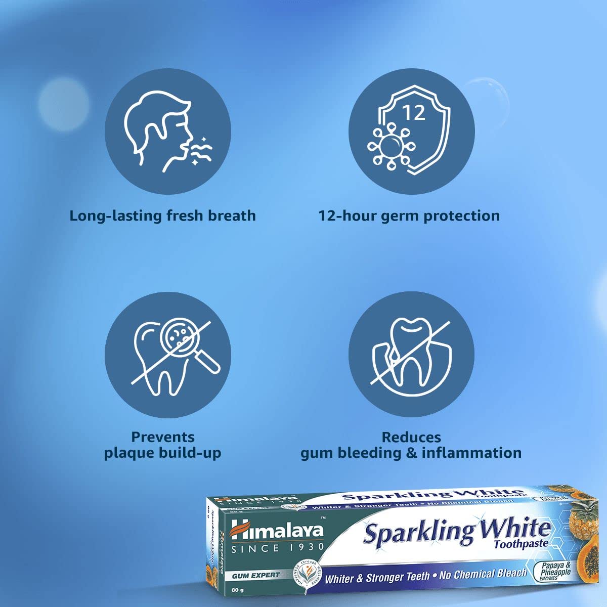 Himalaya Herbals Sparkling Whitening Toothpaste 150g – view 5