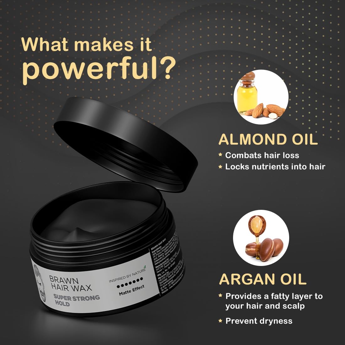 The Man Company Brawn Extra Stronghold Hair Wax for Man – view 3