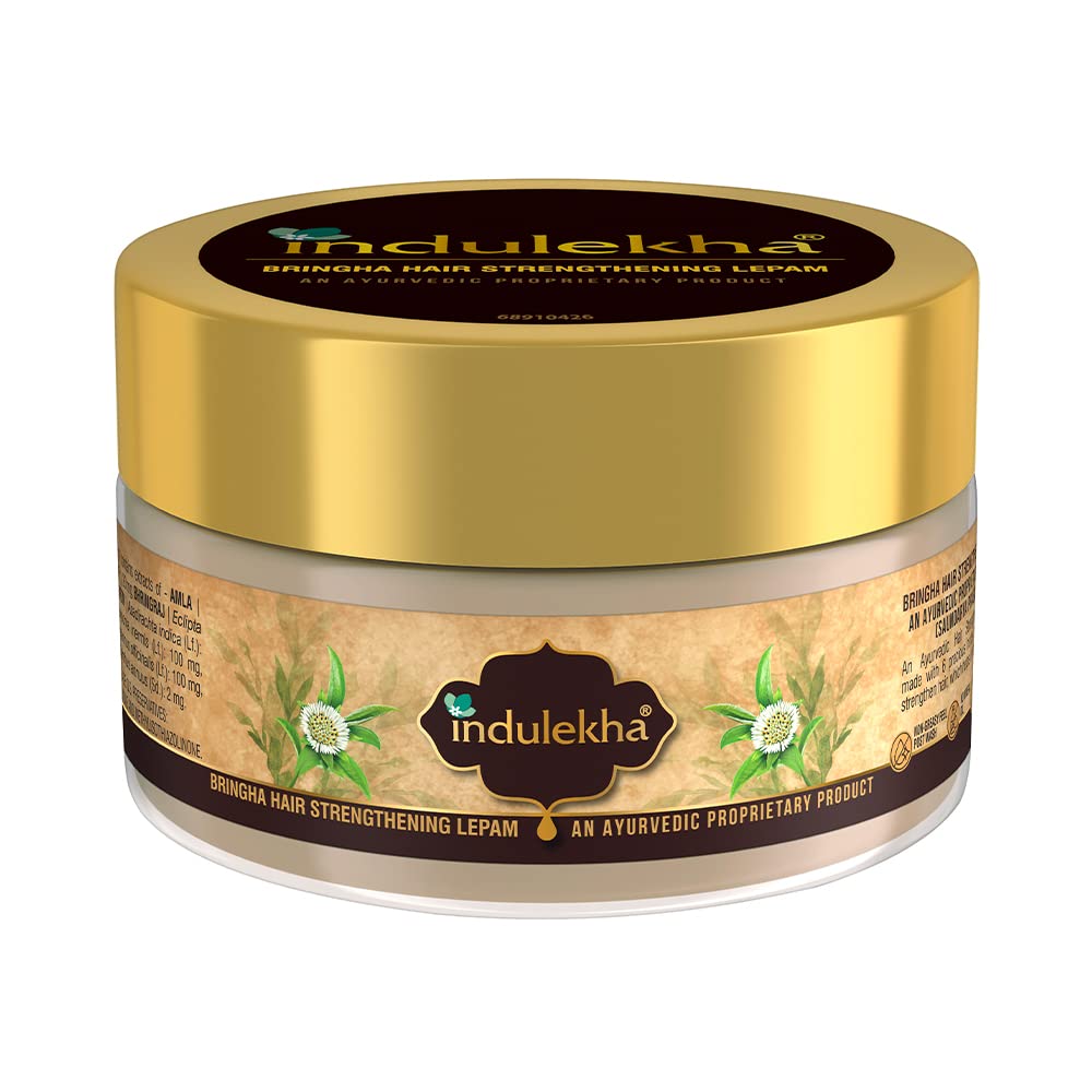 Indulekha Bringha Hair Mask unscented 200 ml jar front view