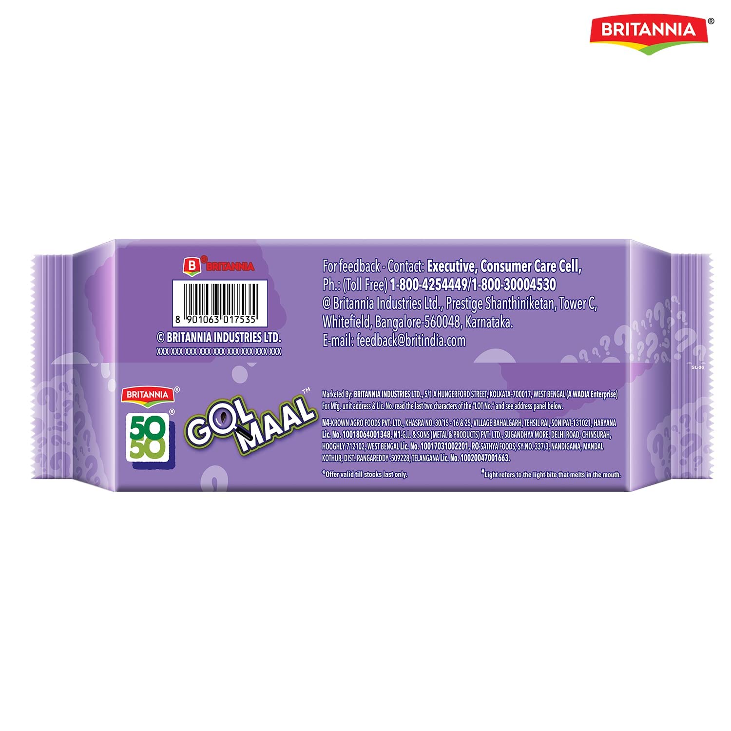 Britannia 50-50 Golmaal Light Crackers with Kaala Jeera Biscuits, 200g – view 2