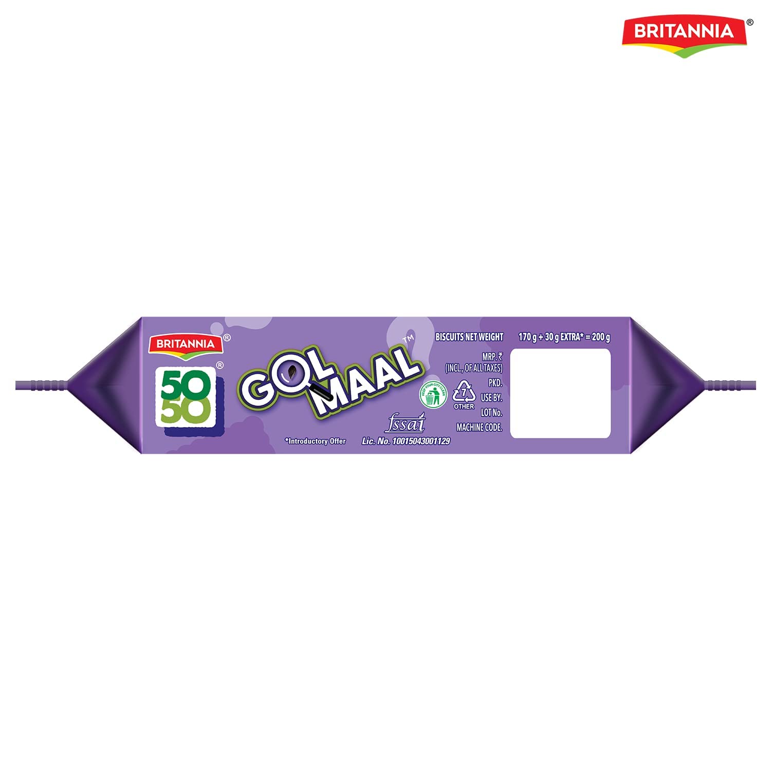 Britannia 50-50 Golmaal Light Crackers with Kaala Jeera Biscuits, 200g – view 3