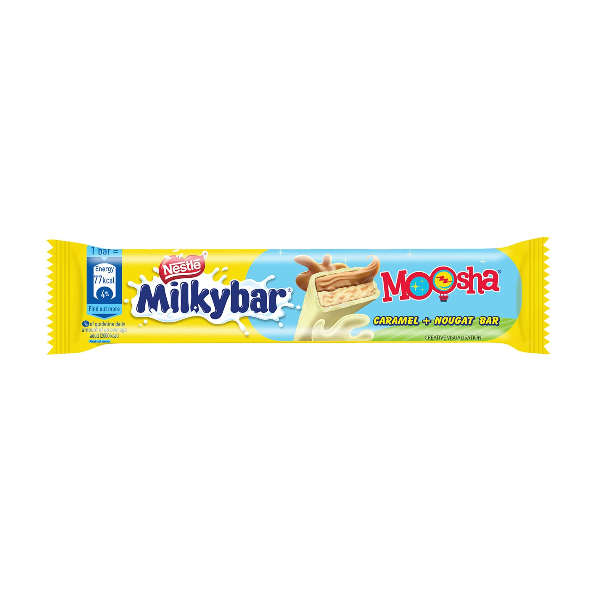 Nestle Milkybar Moosha Caramel + Nougat Bar- 18 gram Each Pack of 48 Units – view 3
