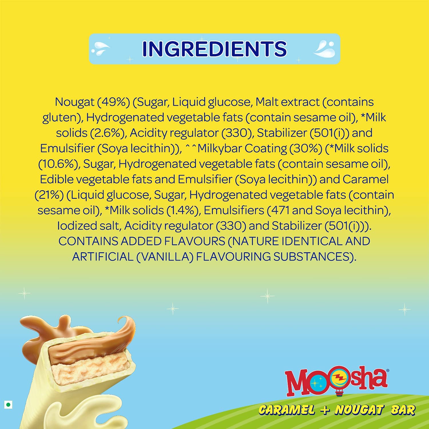 Nestle Milkybar Moosha Caramel + Nougat Bar- 18 gram Each Pack of 48 Units – view 5