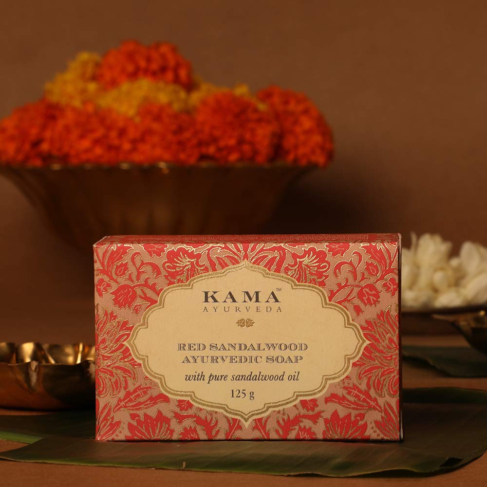 Kama Ayurveda Red Sandalwood Ayurvedic Soap with Pure Sandalwood Oil, 125g – view 3