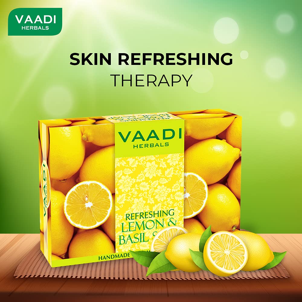 Vaadi Herbals Super Value Refreshing Lemon and Basil Soap, 75gms x 6 – view 3