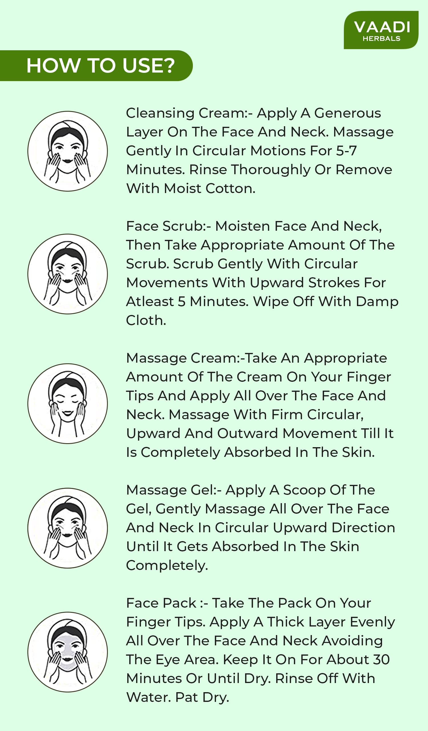 Vaadi Herbals Anti Acne Aloe Vera Facial Kit with Green Tea Extract, 70g – view 7