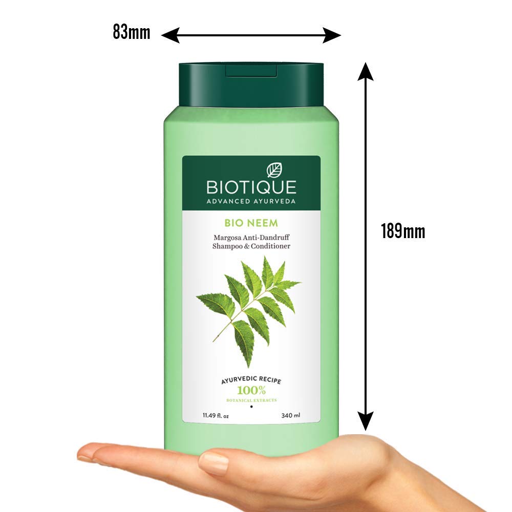 Biotique Fresh Neem Anti Dandruff Shampoo and Conditioner – view 3