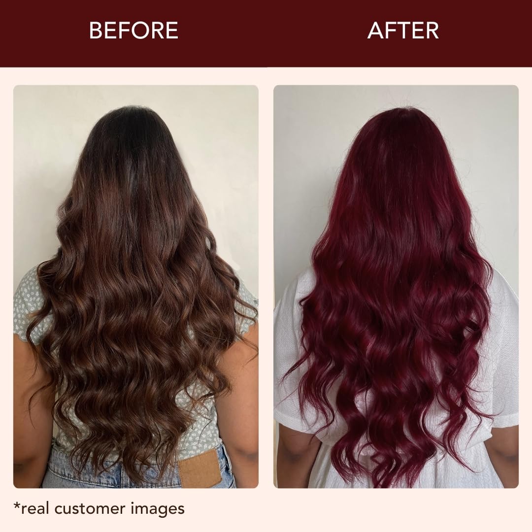 Paradyes No Bleach Cherry Coke Glossy Hair Tint, Ammonia-Free Formula for Natural Black Hair, Visible on Natural Black Hair, Enriched with Herbal Extracts, Includes Anti-Fade Conditioner for Long-Lasting Shine, 6.6 True Red – view 3