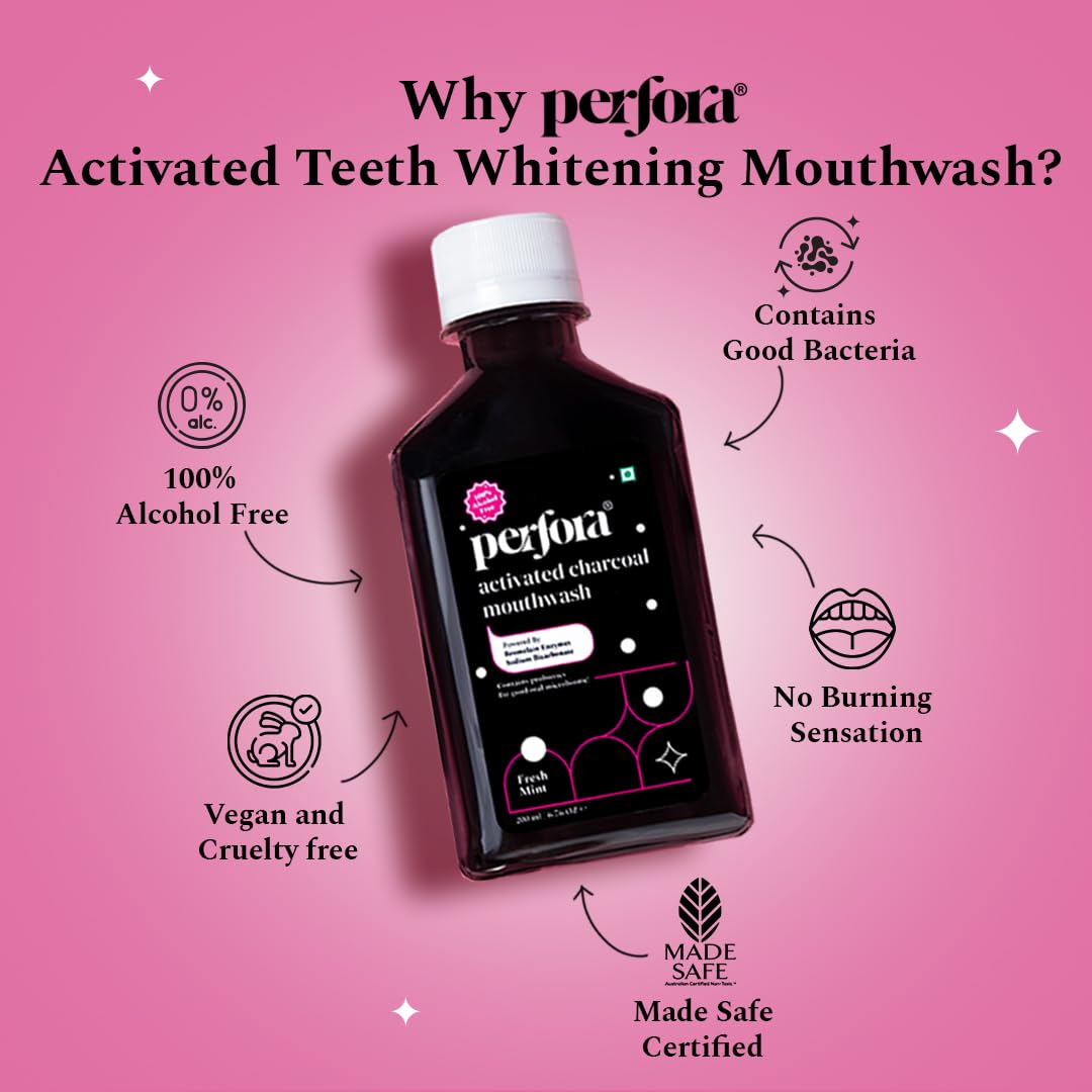 Perfora Activated Charcoal Teeth Whitening Mouthwash – view 6