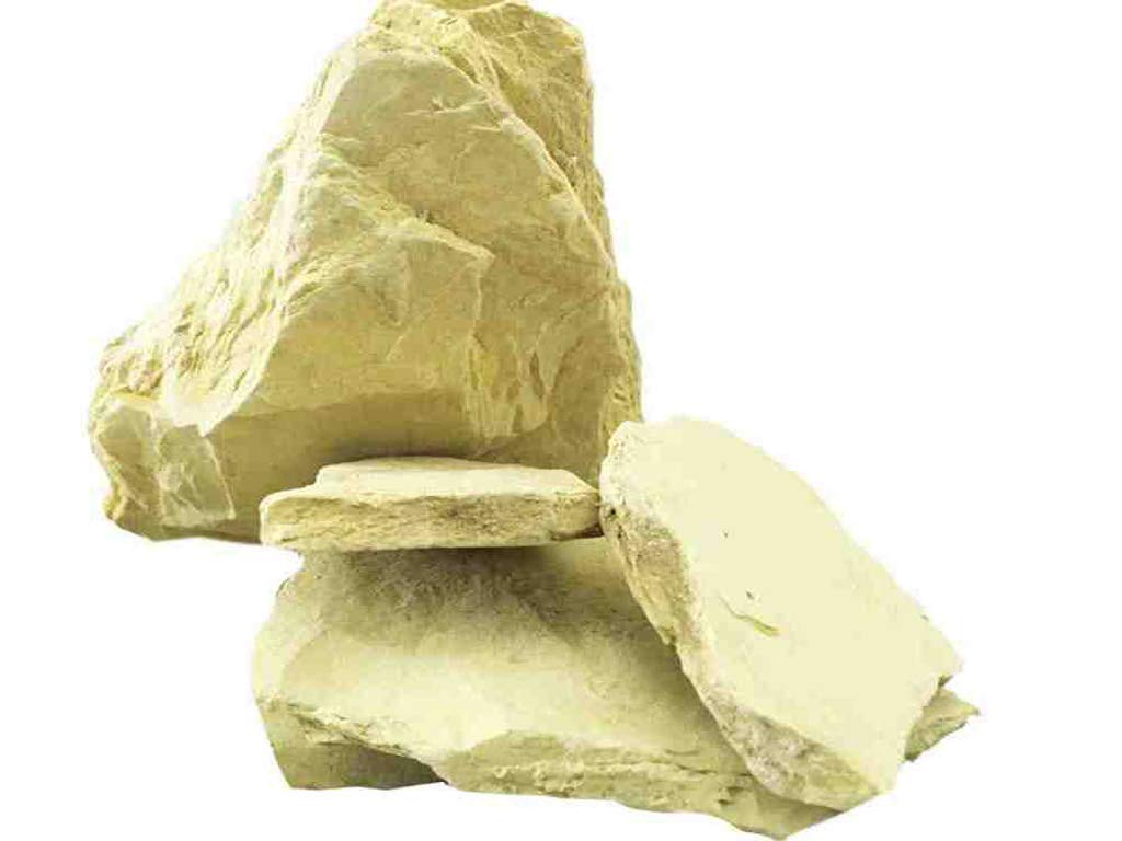 Natural fuller's earth clay stone for face and scalp use