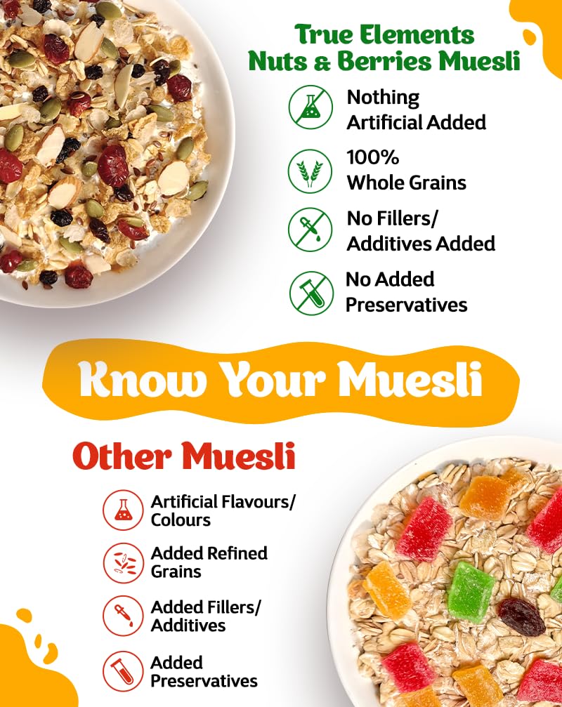 True Elements Crunchy Nuts & Berries Muesli 1kg – view 4