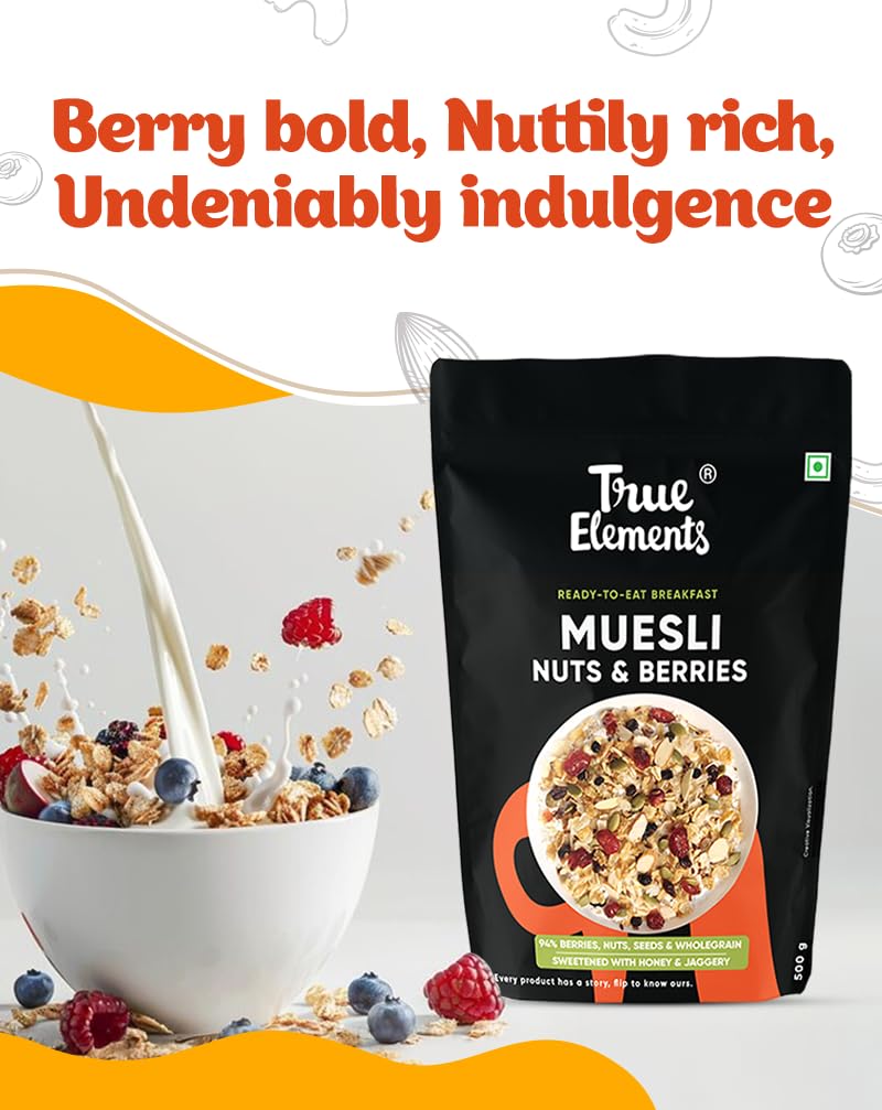 True Elements Crunchy Nuts & Berries Muesli 1kg – view 5