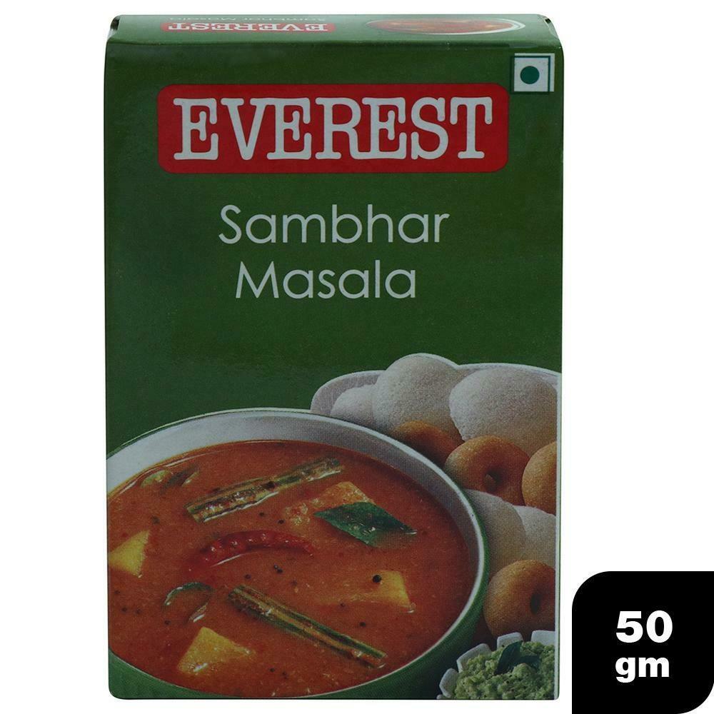 Everest Sambhar Masala 50g carton box on white background