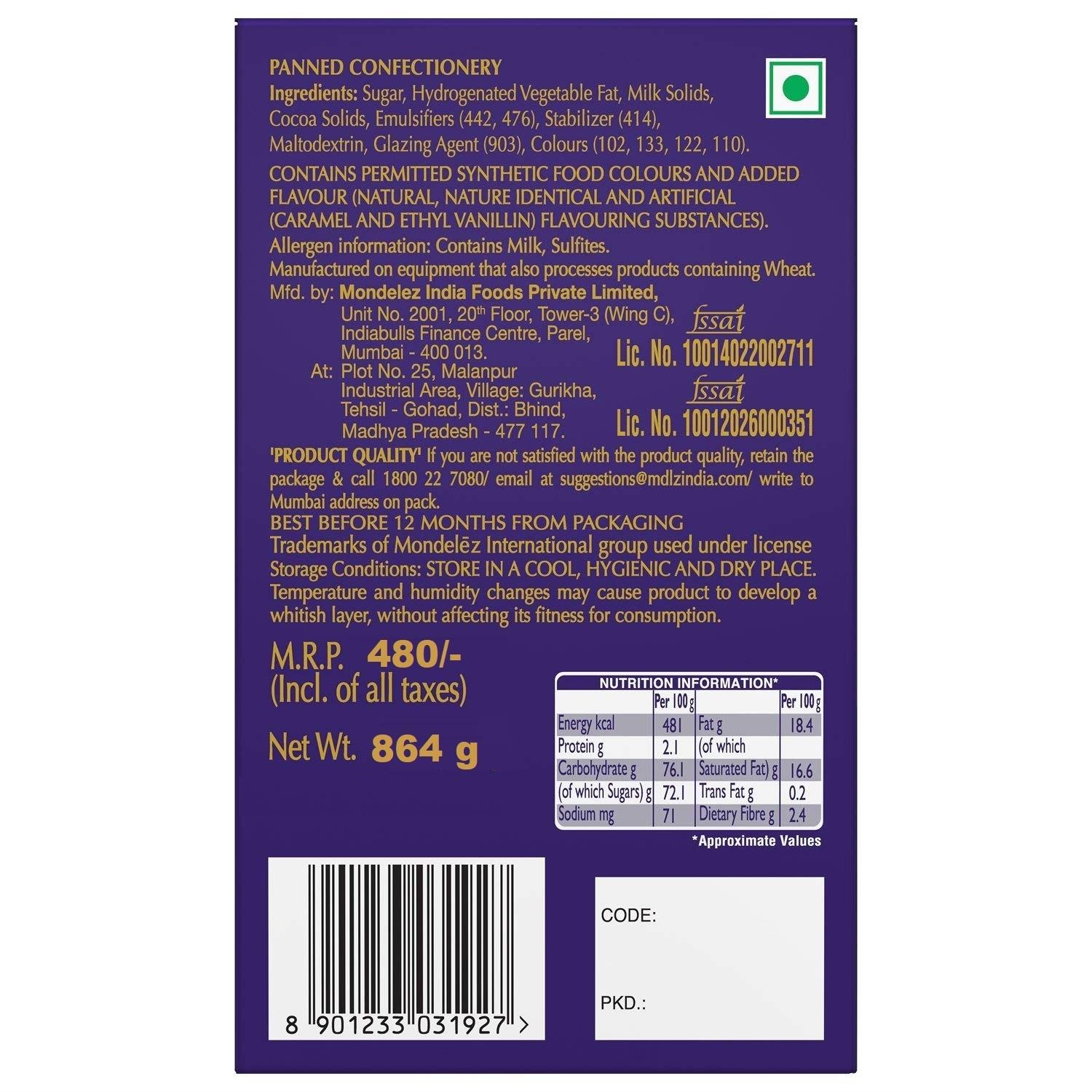 Cadbury Shots 18G (Pack Of 48) – view 5