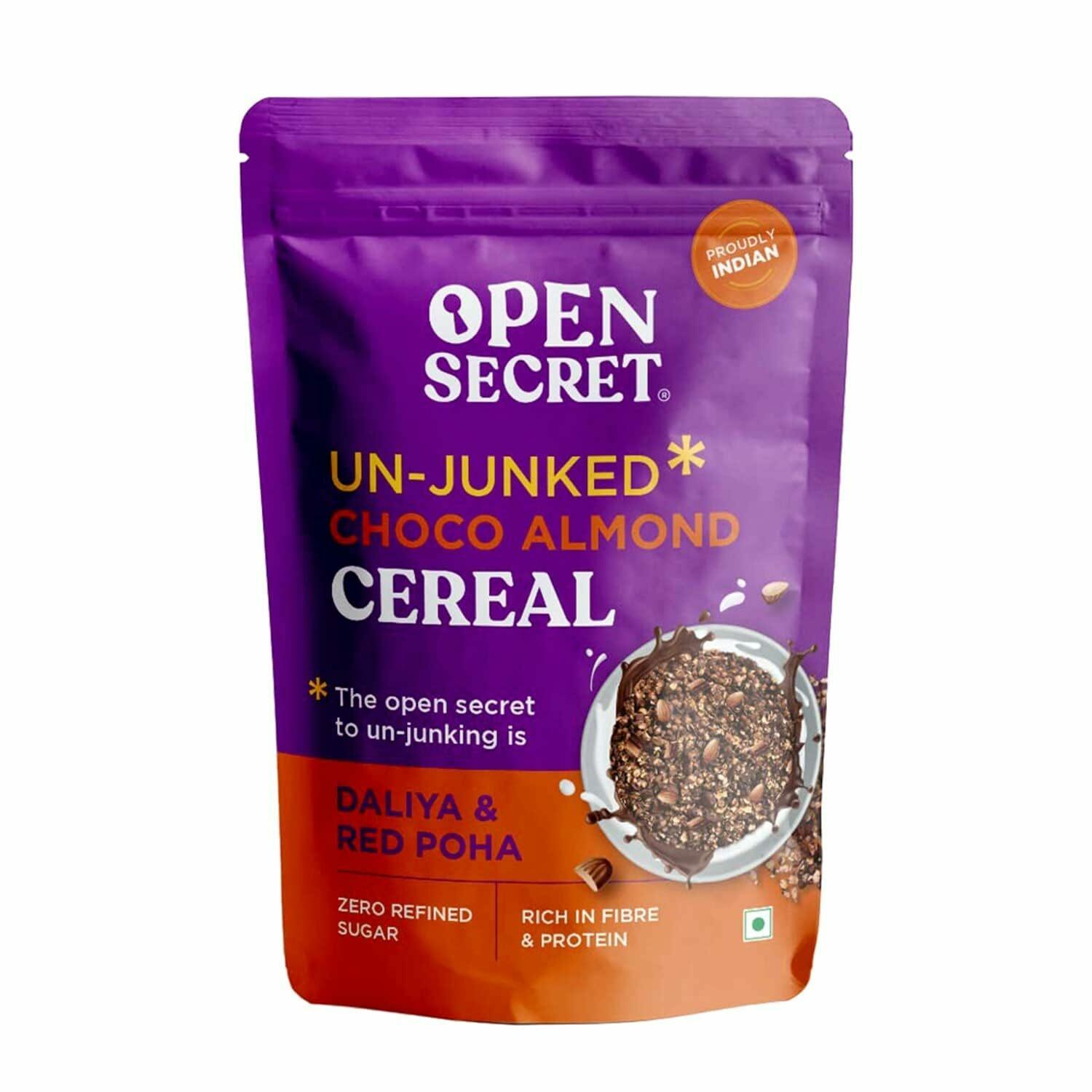 Crunchy choco almond muesli pouch by Open Secret