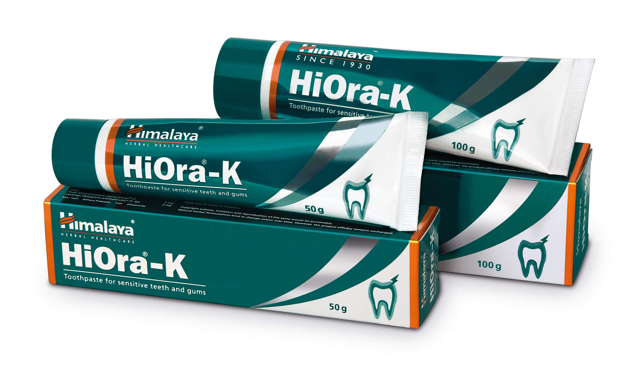Himalaya HiOra-K herbal toothpaste tube 100 g front view