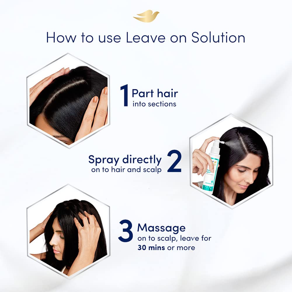 Dove Hair Therapy Dry Scalp Care Moisturizing Leave-on Solution, Sulphate Free, No Parabens & Dyes, With Niacinamide to relieve scalp dryness for smooth hair, 100 ml – view 4