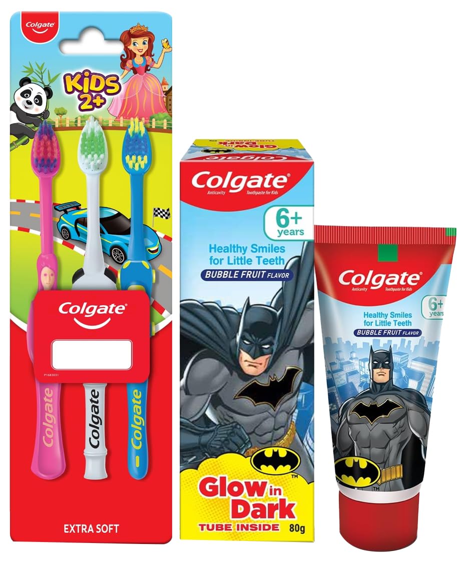 Colgate bubble fruit kids toothpaste with soft toothbrush combo
