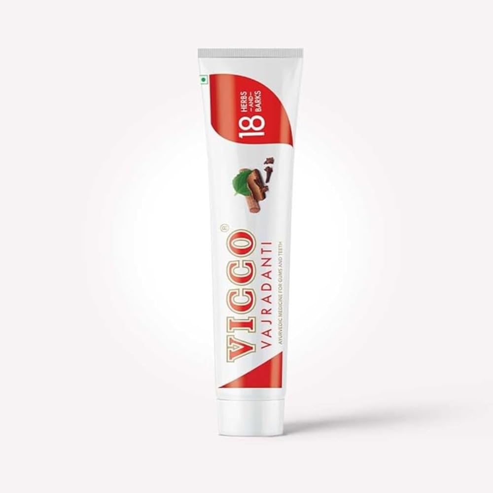 Vicco Vajradanti Ayurvedic Paste, Regular Flavour, 18 Essential Herbs and Barks, Prevents Bad Breath, For Strong and Healthy Teeth, 200 gms, (Pack of 2) – view 5