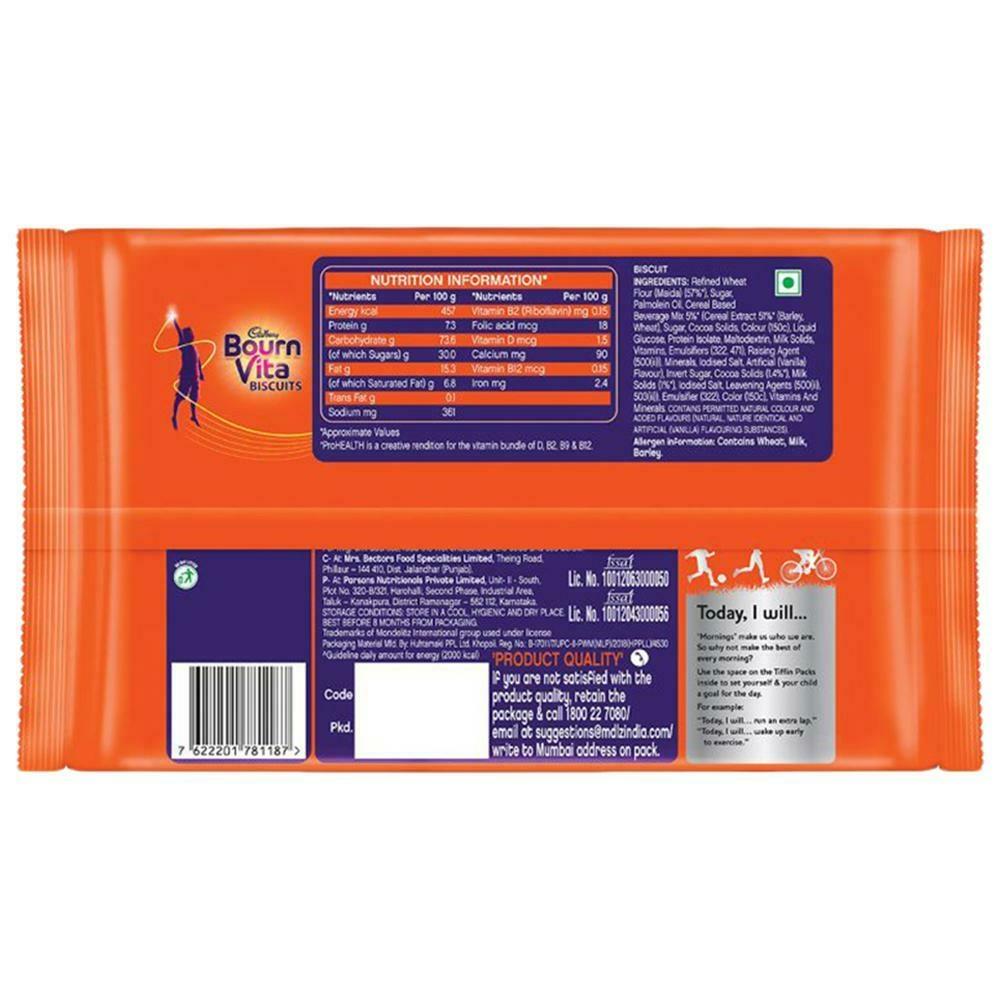 Cadbury Bournvita Biscuits Tiffin Pack 250 G (Pack Of 9) – view 2