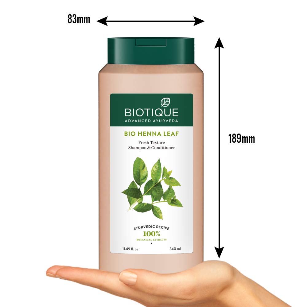 Biotique Fresh Henna Color Protect Shampoo & Conditioner for Color Treated Hair, 340ml – view 3