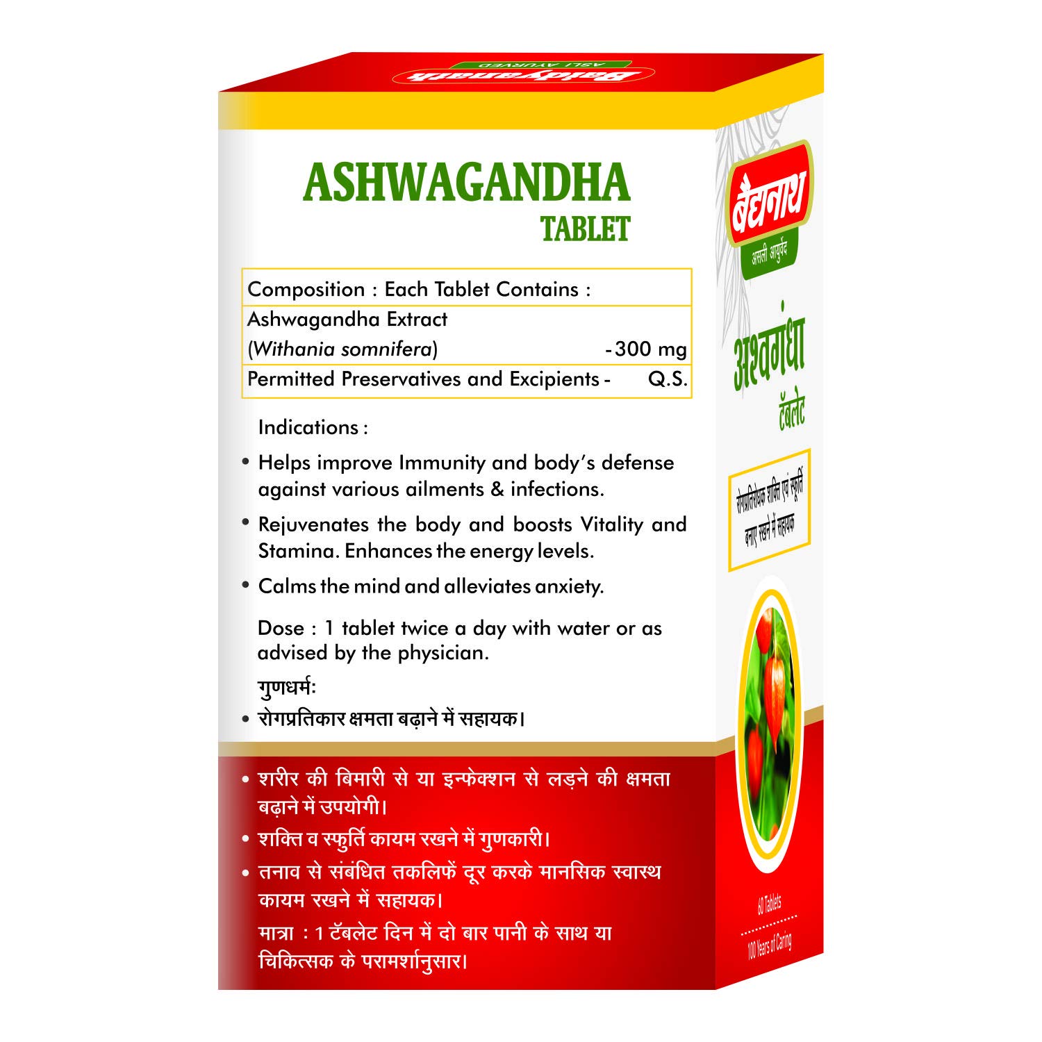 Baidyanath Asli Ayurved Ashwagandha Tablet – view 2