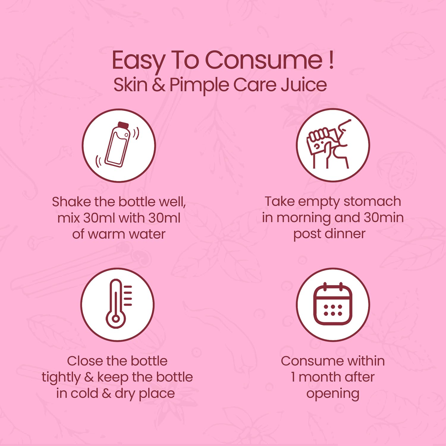 KRISHNA'S HERBAL & AYURVEDA Skin & Pimple Care Juice - 1000 Ml – view 5
