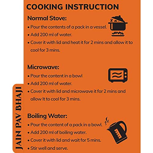 Bowlful Jain Pav Bhaji, 55 gms, Rich Tomato Gravy with Mased Vegetables and Spices without Onion or Garlic. 100% Natural, Freeze Dried Food – view 4