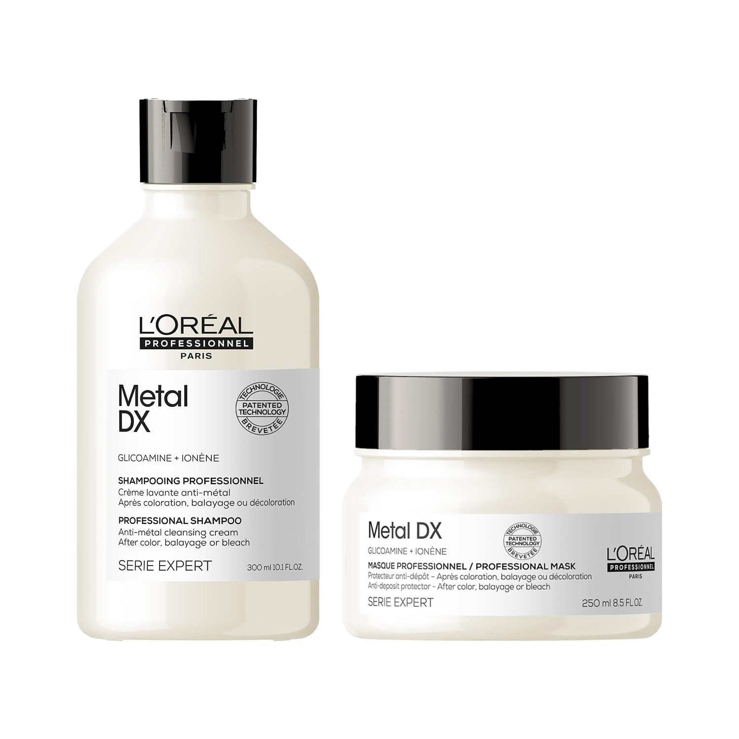 Metal DX sulfate-free shampoo and hair mask for damaged hair